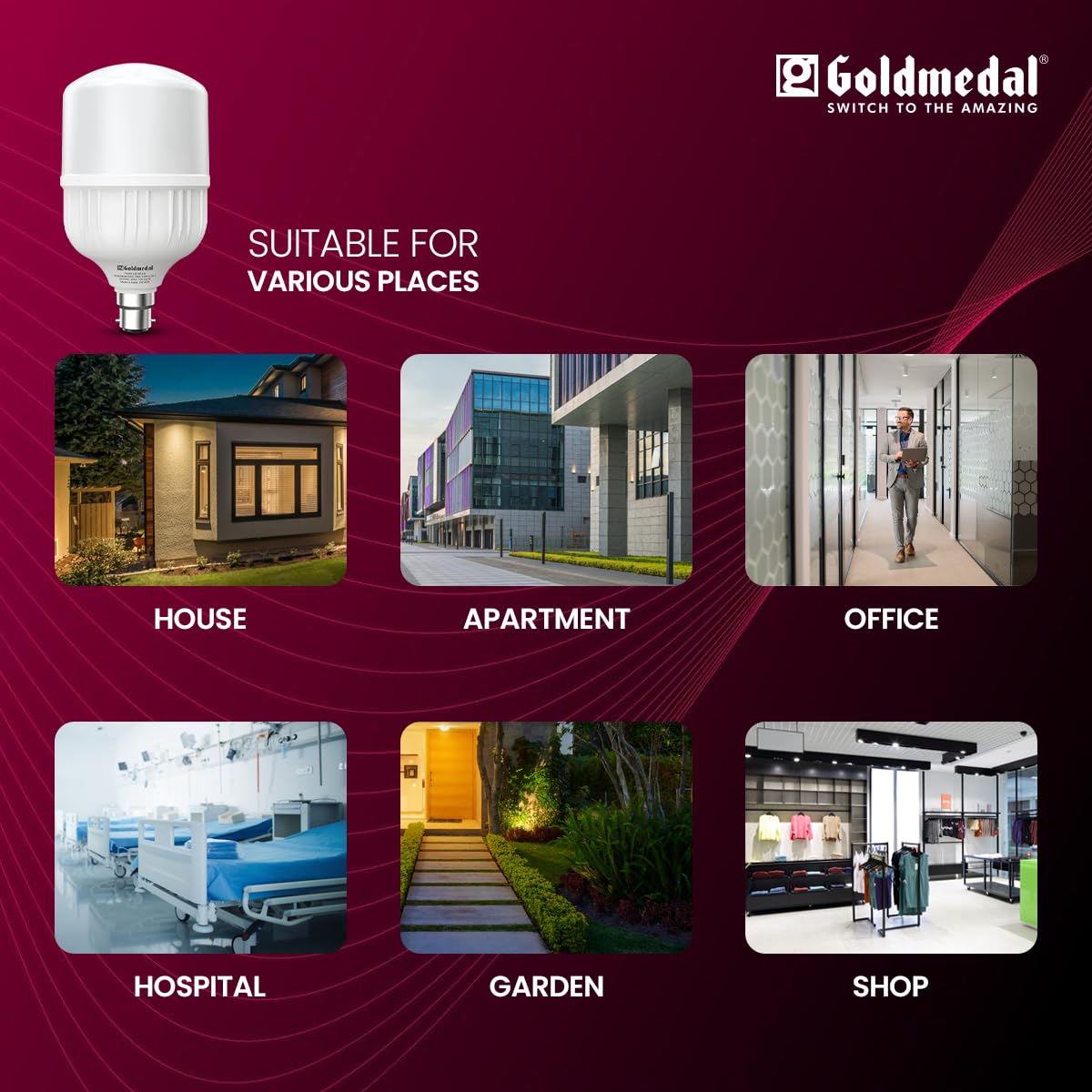 GL 40W LED B22 WH GL 40W LED B22 WH